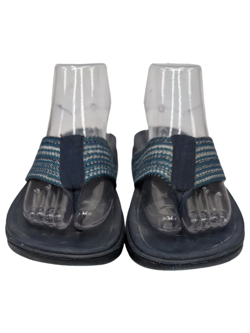 FitFlop Surfa Thong Sandals Womens Sea Blue Flip Flop Toe Post H84-641 Size 6 - Picture 7 of 12